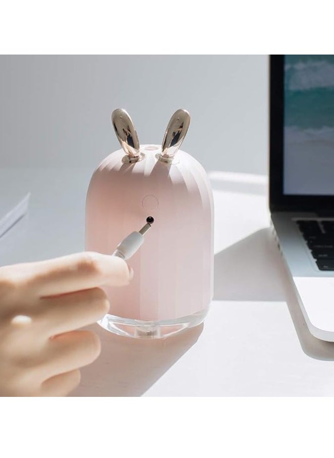 Spaceshoop - Humidifier with Breathing Light, Mini Size Rabbit Humidifier for Bedroom Home Office Desktop 220ml with Timed auto Shutdown (white) - Image 1