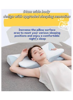 KYD Butterfly Cervical Memory Foam Pillow, Ergonomic Pillows For Neck And Shoulder Pain Relief, Orthopedic Contour Neck Support Pillows For Side, Back And Stomach Sleepers With Washable Cover  - Image 4