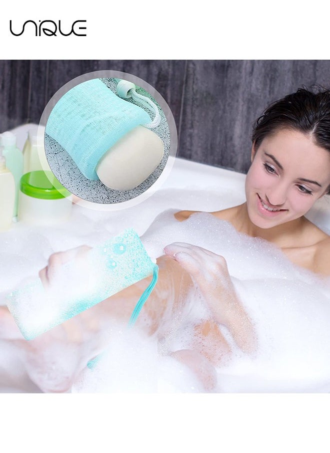 Unique 4 Pcs Exfoliating Mesh Soap Pouch - Soap Bags for Shower - Mesh Soap Bag Bubble Foam Net for Body Facial Cleaning Tool  - Image 5
