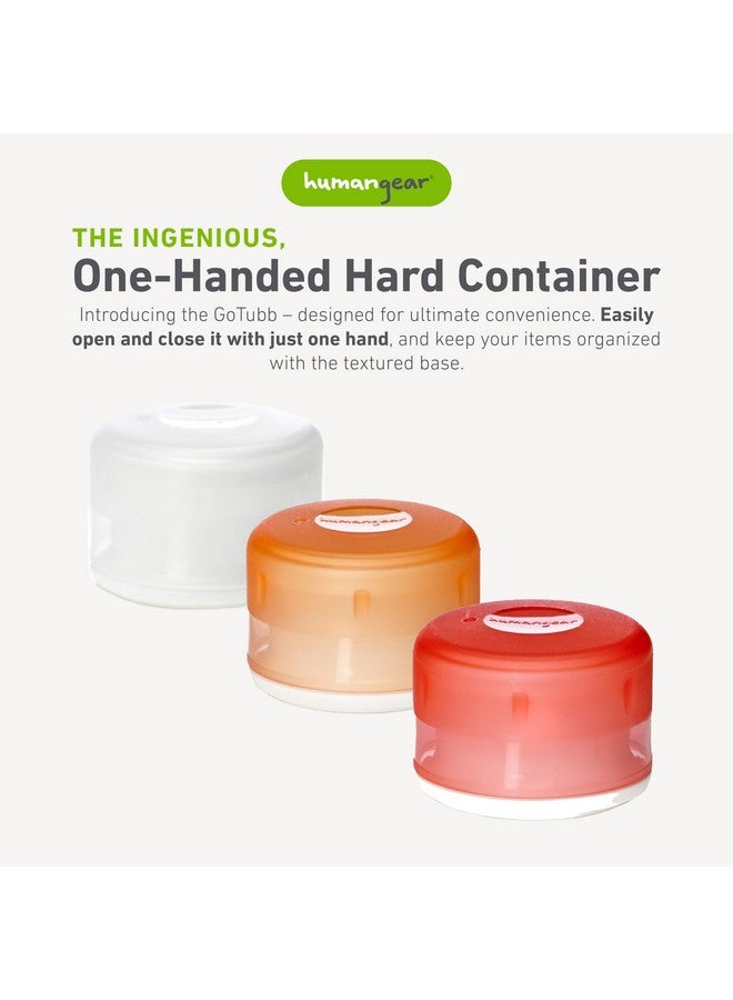 humangear GoTubb | Hard Container | Easy Open | Food-Safe Material, Clear/Orange/Red, Small - Image 2