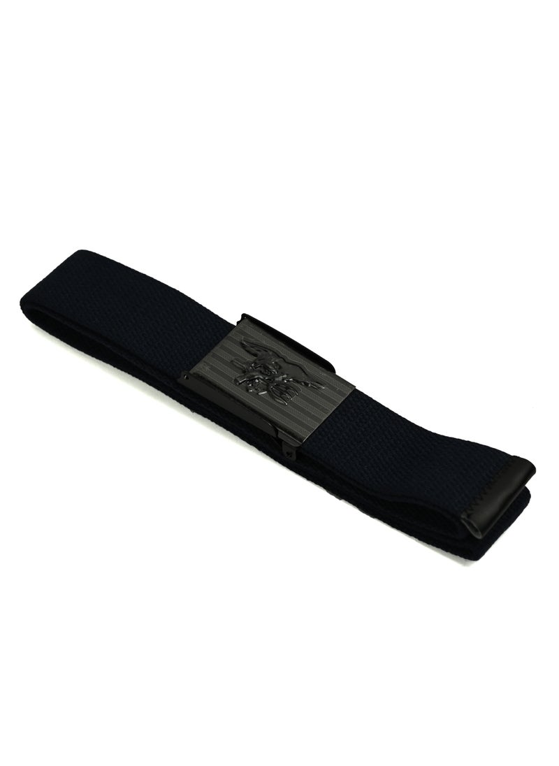 Generic - "  Adult Military Web Belt-Adjustable, Belts for men, One Size Cotton Strap belt with Metal Plaque Buckle for Boys and Gentlemen – Blue  " - Image 1