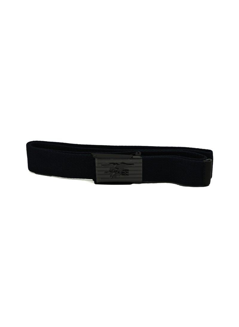 Generic - "  Adult Military Web Belt-Adjustable, Belts for men, One Size Cotton Strap belt with Metal Plaque Buckle for Boys and Gentlemen – Blue  " - Image 1