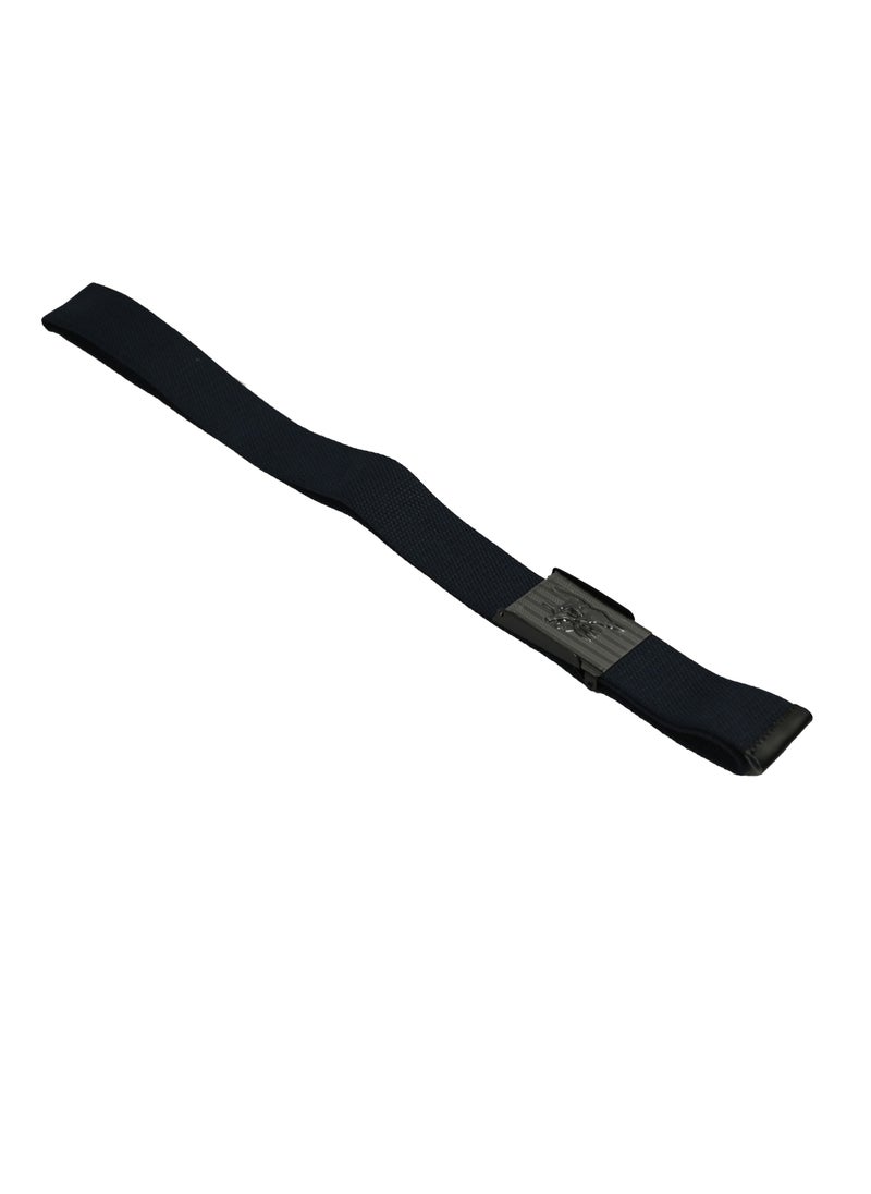 Generic - "  Adult Military Web Belt-Adjustable, Belts for men, One Size Cotton Strap belt with Metal Plaque Buckle for Boys and Gentlemen – Blue  " - Image 1