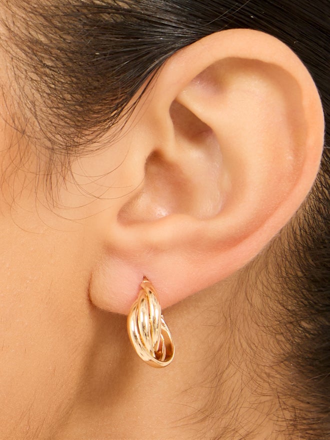 Styli Styli Set of 3 - Plain Half Hoop Earrings  - Image 2