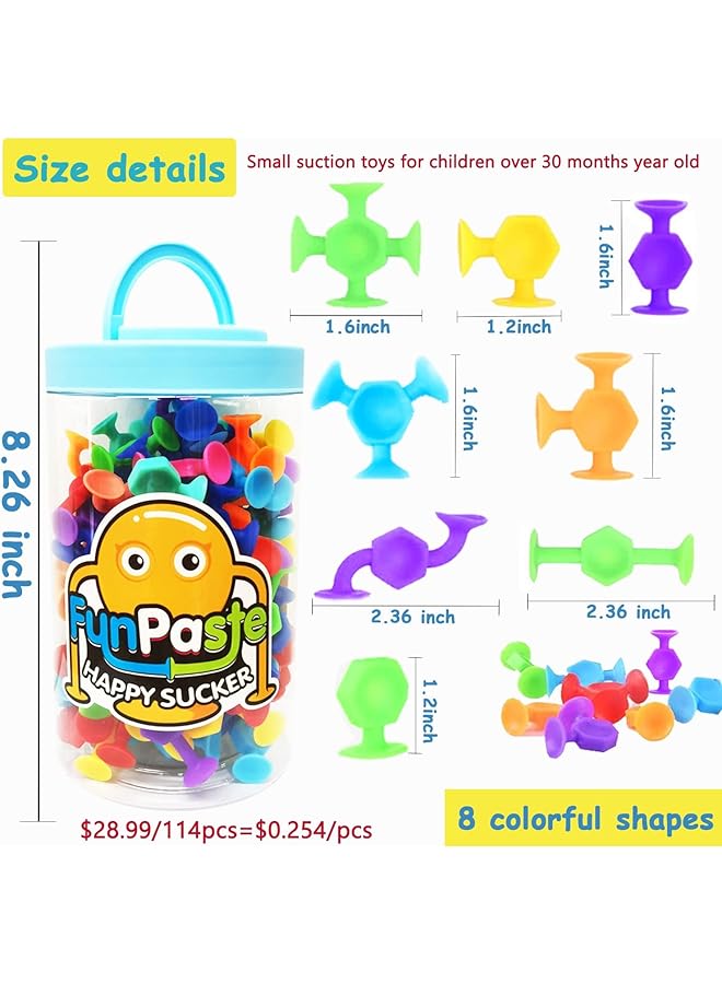 KASTWAVE 114Pc Suction Cup Building Toys Set Montessori Bath & Window Play Kit For Toddlers Kids Ages 3 8 Engaging Preschool Learning & Sensory Games For Family Ideal Autism Support Gift - Image 4