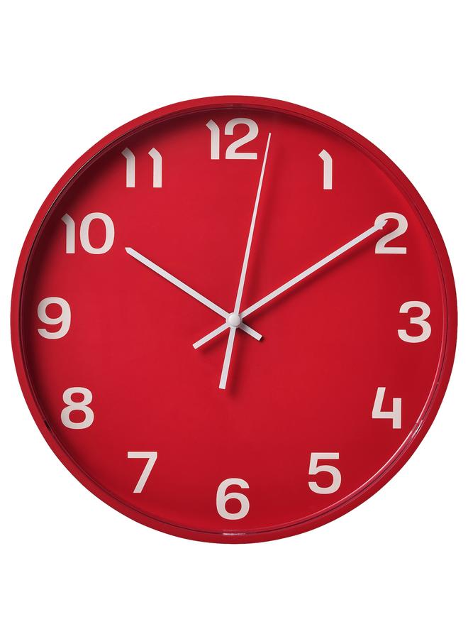 Zaboon Wall Clock, Red, 28 Cm - Image 1