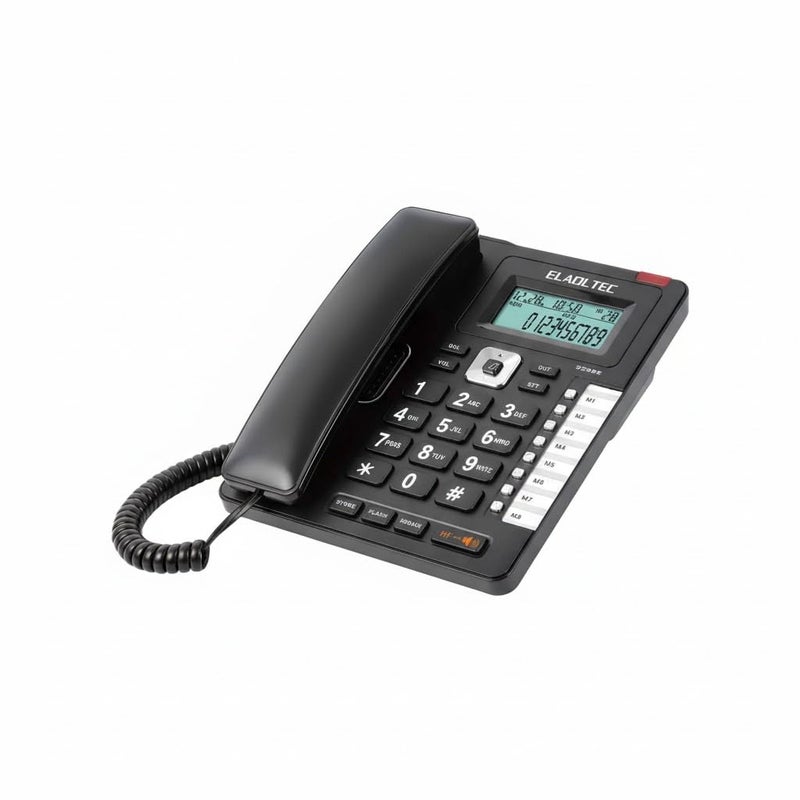 EL-Adl.Tec 929BE Landline Telephone with LCD Display, Desktop Phone with Caller Detection, Big Buttons, for Home and Office - Image 1