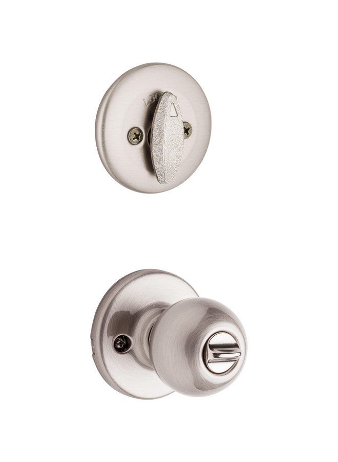 كويكسيت مجموعة مقبض دخول بولو Kwikset 96900-320 مع مزلاج أسطواني أحادي من النيكل الساتان - Image 2
