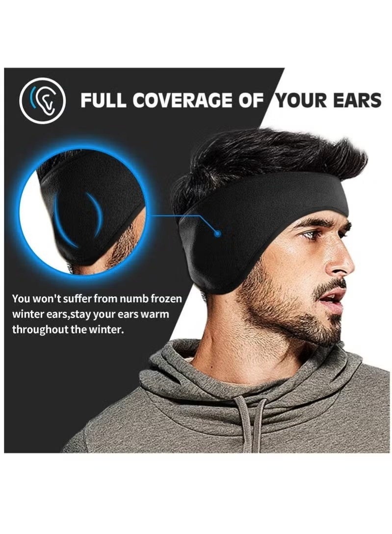 3PCS Ear Warmer Headband Muffs for Women Men Winter Fleece Thermal Cold Weather Windproof Covers Soft Full Cover Band Fitness Running Cycling - Image 4