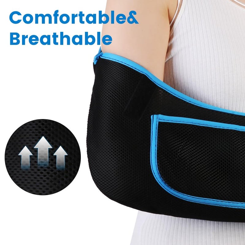 mosago Arm Sling, Lightweight & Breathable Medical Sling with Adjustable Shoulder Strap, Shoulder Mesh Immobilizer Slings for Elbow Injury/Torn Rotator Cuff/Wrist Injury/Surgery, Right or Left, Women or Men - Image 3