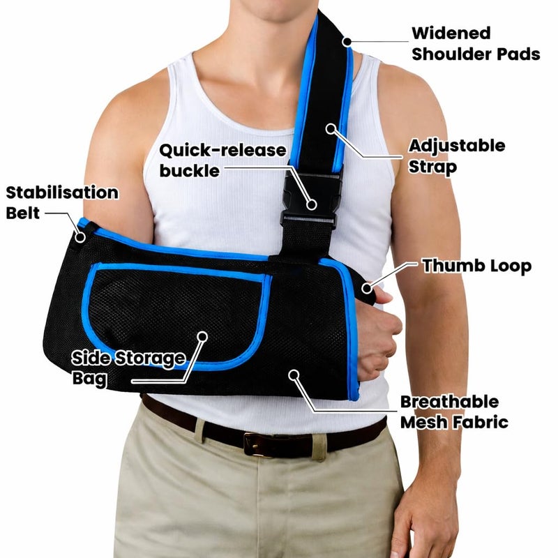 mosago Arm Sling, Lightweight & Breathable Medical Sling with Adjustable Shoulder Strap, Shoulder Mesh Immobilizer Slings for Elbow Injury/Torn Rotator Cuff/Wrist Injury/Surgery, Right or Left, Women or Men - Image 2