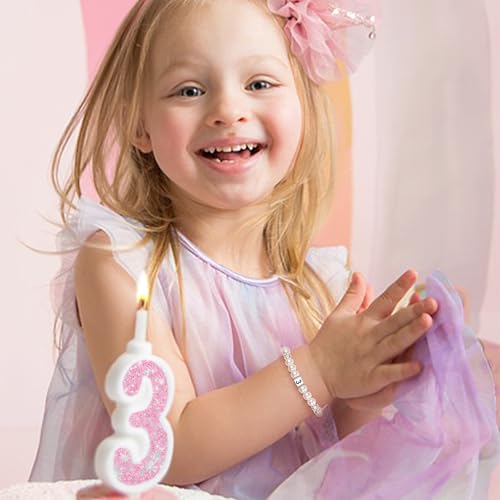 Sereney 3 Year Old Girl Birthday Gift, Adjustable Pink White Pearl Bracelet as 3yr Three Year Old 3rd Birthday Gifts for Teen Girls Daughter Niece Granddaughter - Image 2