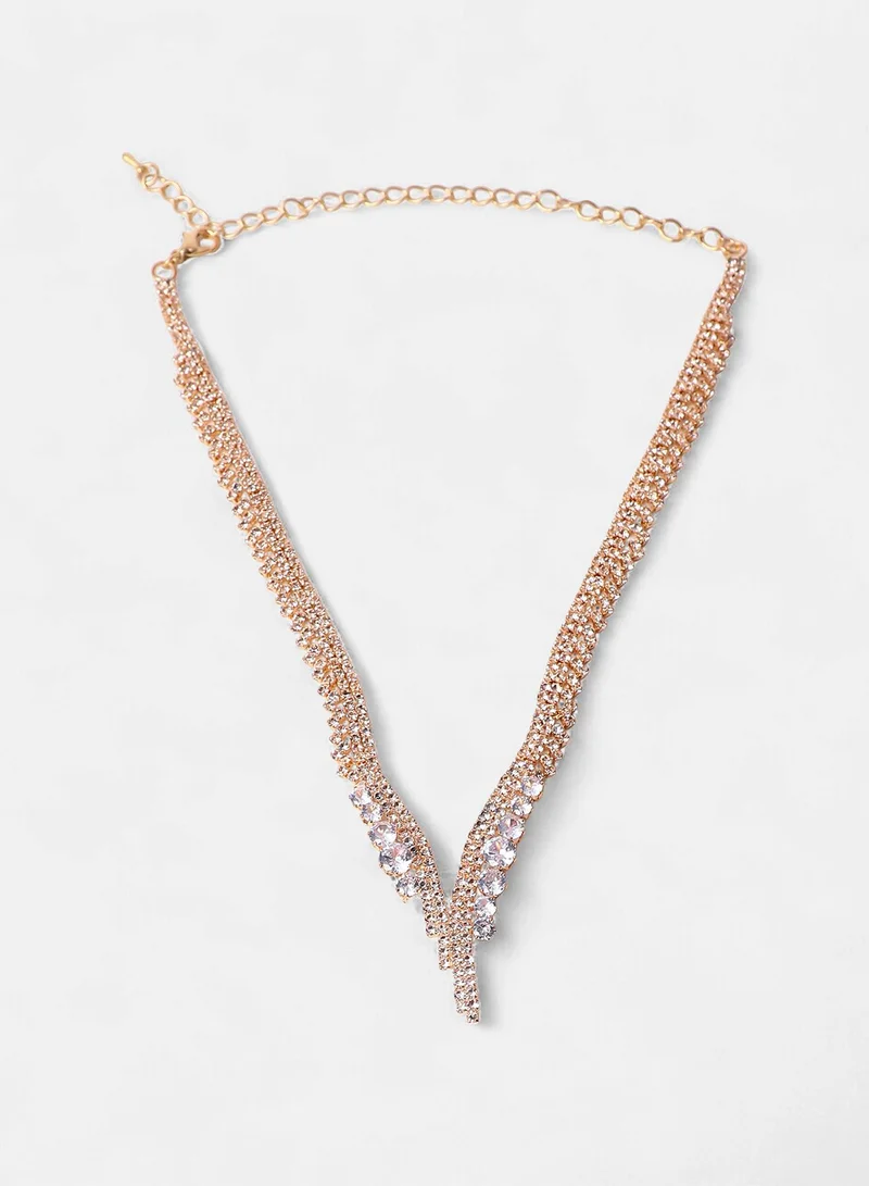 SOHI Crystal-Stone Artificial Jewellery Set
