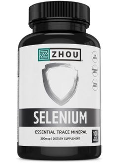 Zhou Selenium 200mcg essential trace mineral 100 Veg Caps  - Image 1
