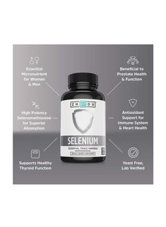 Zhou Selenium 200mcg essential trace mineral 100 Veg Caps  - Image 2