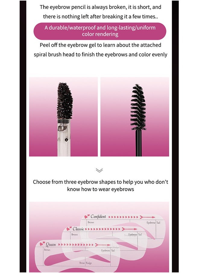 OCHEAL - Tattoo Brow, Waterproof Long Lasting Peel Off Tattoo Eye Brow Gel, Semi Permanent Brow Tint, Last Up to 3 Days, Eyebrow Pencil for Fuller Defined Looking Brows（01 GRAY） - Image 1