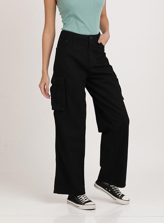 Take Two Women Relaxed Fit High-Rise Cargo Jeans By Bene Kleed - Image 2