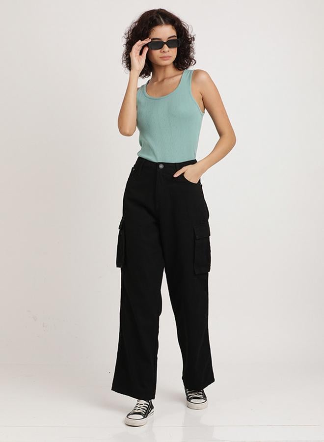 Take Two Women Relaxed Fit High-Rise Cargo Jeans By Bene Kleed - Image 4