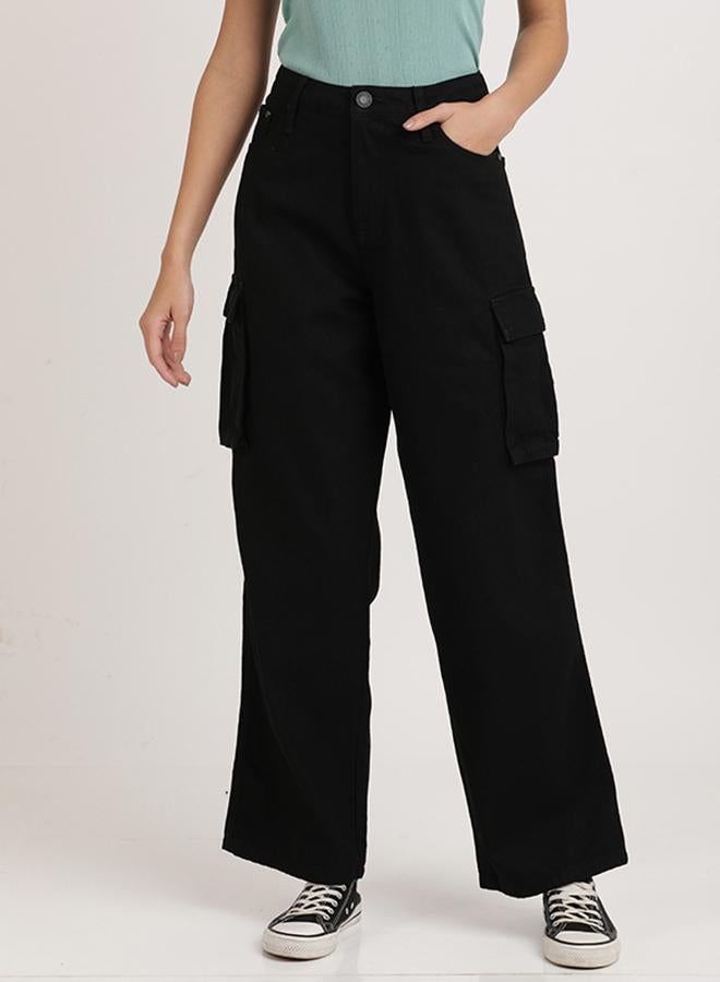 Take Two Women Relaxed Fit High-Rise Cargo Jeans By Bene Kleed - Image 1