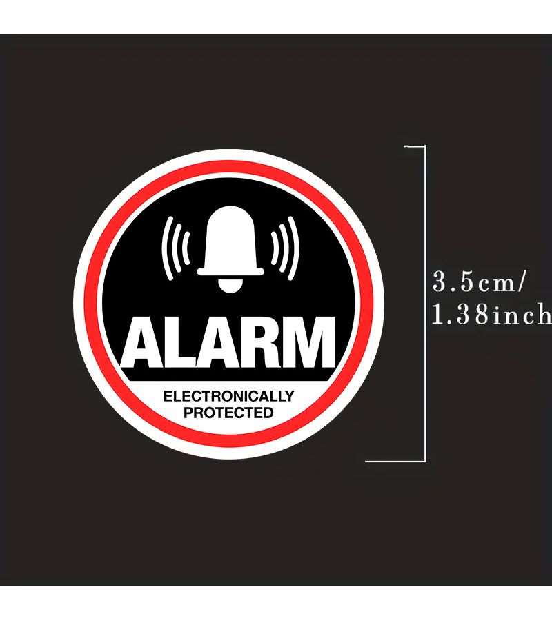 480pcs Alarm Security Labels Red Black Electronic Warning Stickers With Bell Icon - Image 3
