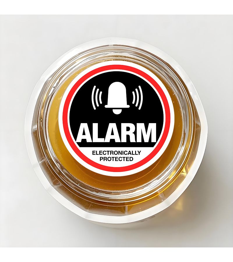 480pcs Alarm Security Labels Red Black Electronic Warning Stickers With Bell Icon - Image 2