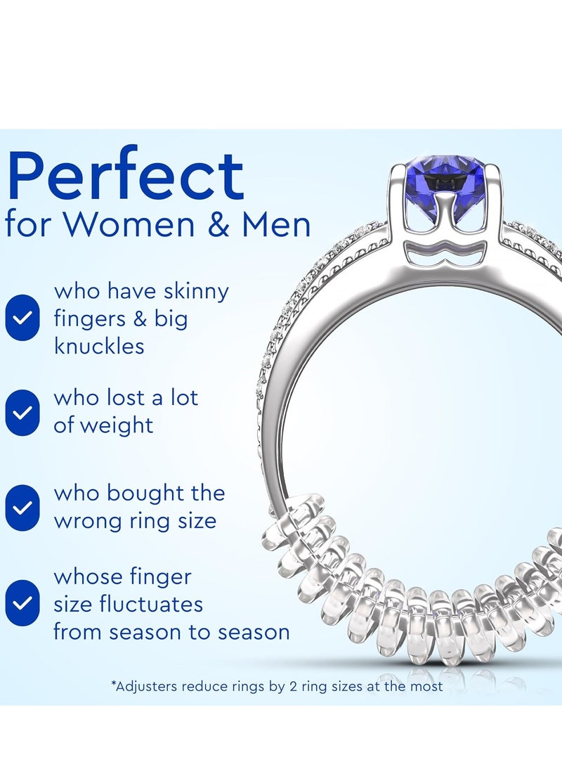 MJZ 16Pcs Ring Size Adjuster Ring Sizers for Loose Rings, Ring Adjuster for Loose Rings for Women & Men, Invisible Ring Size Guard, Spacer & Ring Tightener, Invisible Resizer, Stabilizer, Secure Fit  - Image 5