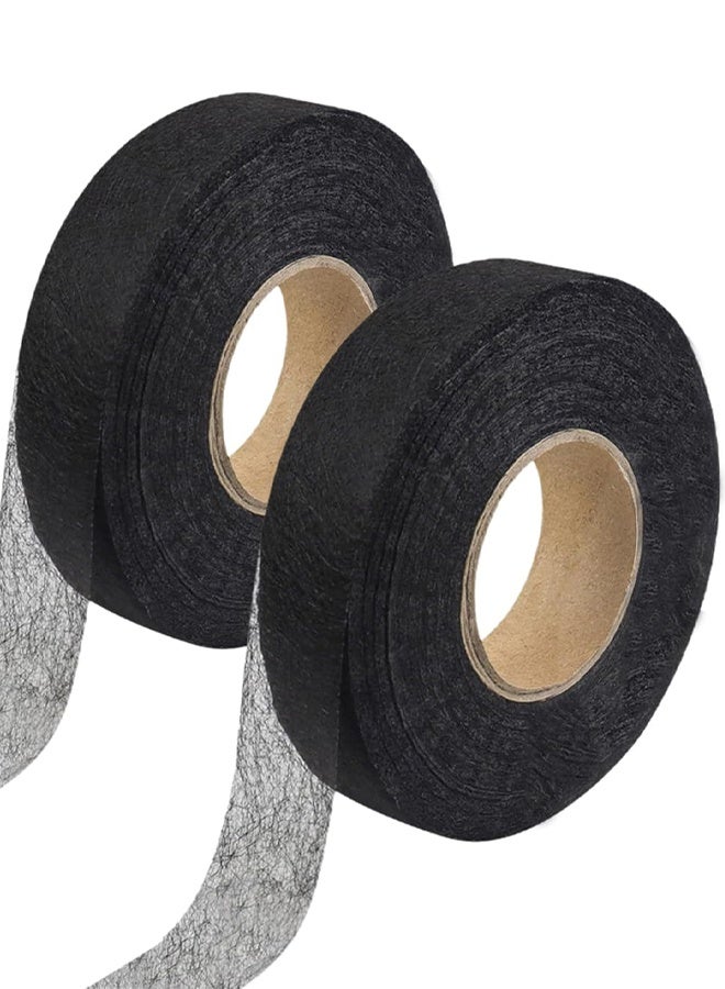 لفافتان من شريط الكي لإصلاح الستائر والملابس والسراويل وأغطية الوسائد (أسود) - Image 1