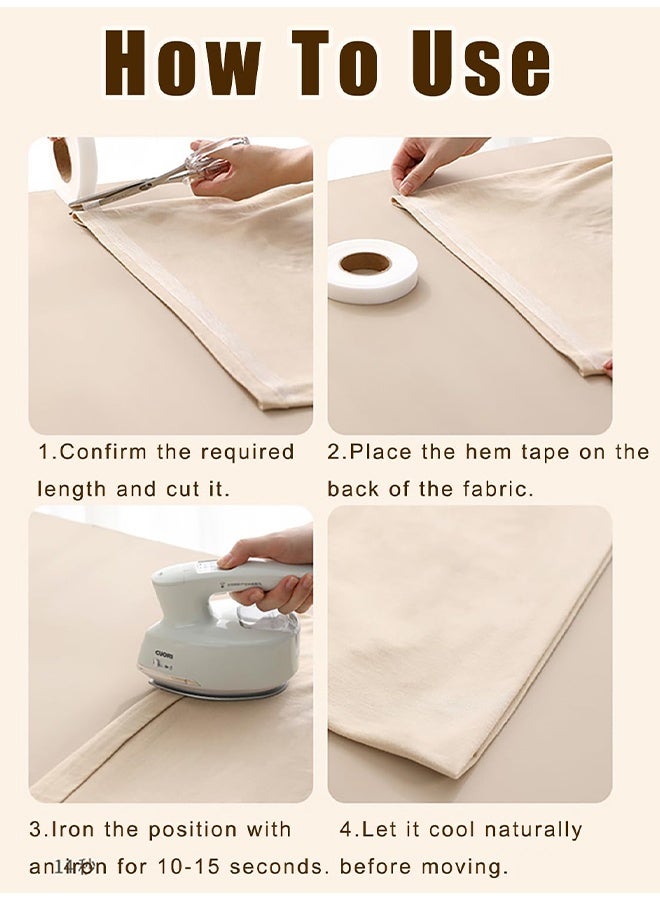 لفافتان من شريط الكي لإصلاح الستائر والملابس والسراويل وأغطية الوسائد (أسود) - Image 5