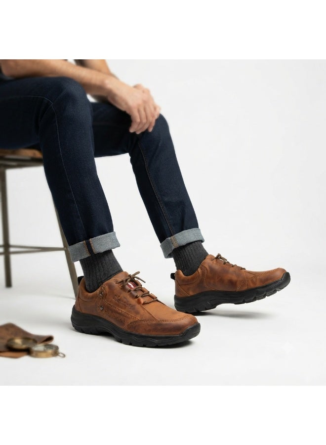 Men’S Casual Lace-Up Sneakers With Rugged Textured Sole – Practical Everyday Shoes For Walking, Work, Travel And Outings - Image 1