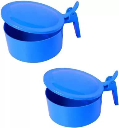 URMIT SURGICAL URMIT SURGICAL Sputum Spitting Mug Sputum Pot with Lid Blue Vomit Jar 300 ml Pack of 1  - Image 2