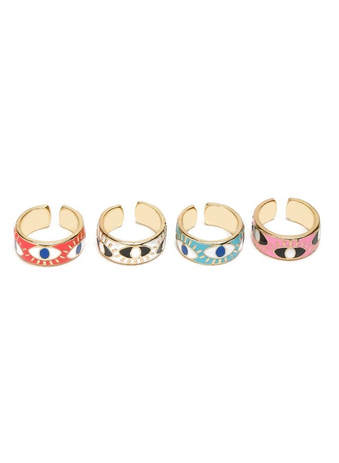YouBella Jewellery Celebrity Style Combo of 4 Rings for Girls and Women (Style 3) - Image 1