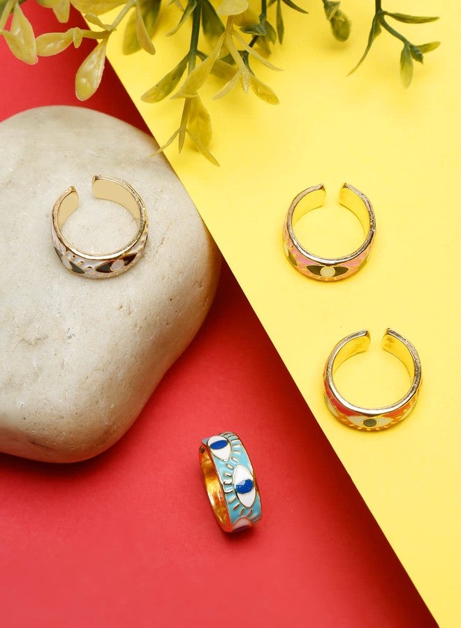 YouBella Jewellery Celebrity Style Combo of 4 Rings for Girls and Women (Style 3) - Image 2