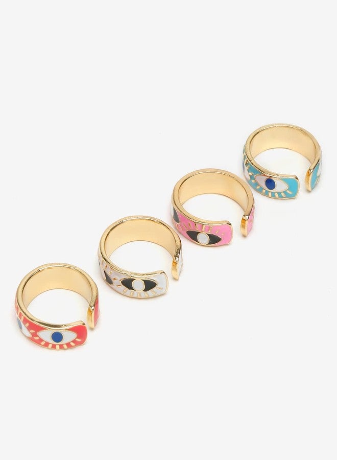 YouBella Jewellery Celebrity Style Combo of 4 Rings for Girls and Women (Style 3) - Image 4