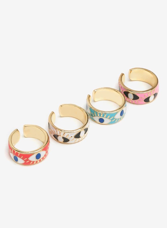 YouBella Jewellery Celebrity Style Combo of 4 Rings for Girls and Women (Style 3) - Image 3