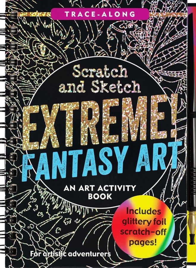 Peter Pauper Press Scratch & Sketch Extreme Fantasy Art (Trace Along) - Image 1