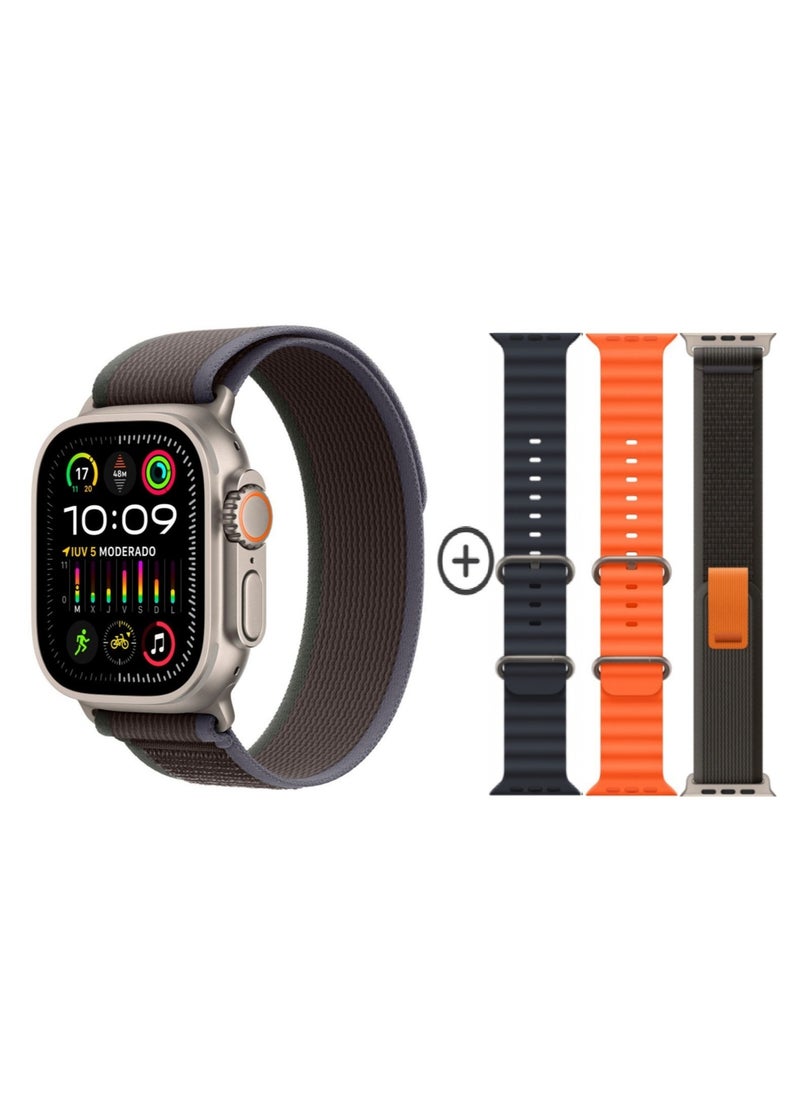 HW - Smart Watch HW9 Ultra 2 10 +1 Series 9 AMOLED display With Health Fitness Tracker Sport Watch Supports  NFC +addition Replacement Band  49MM-Multicolour - Image 1