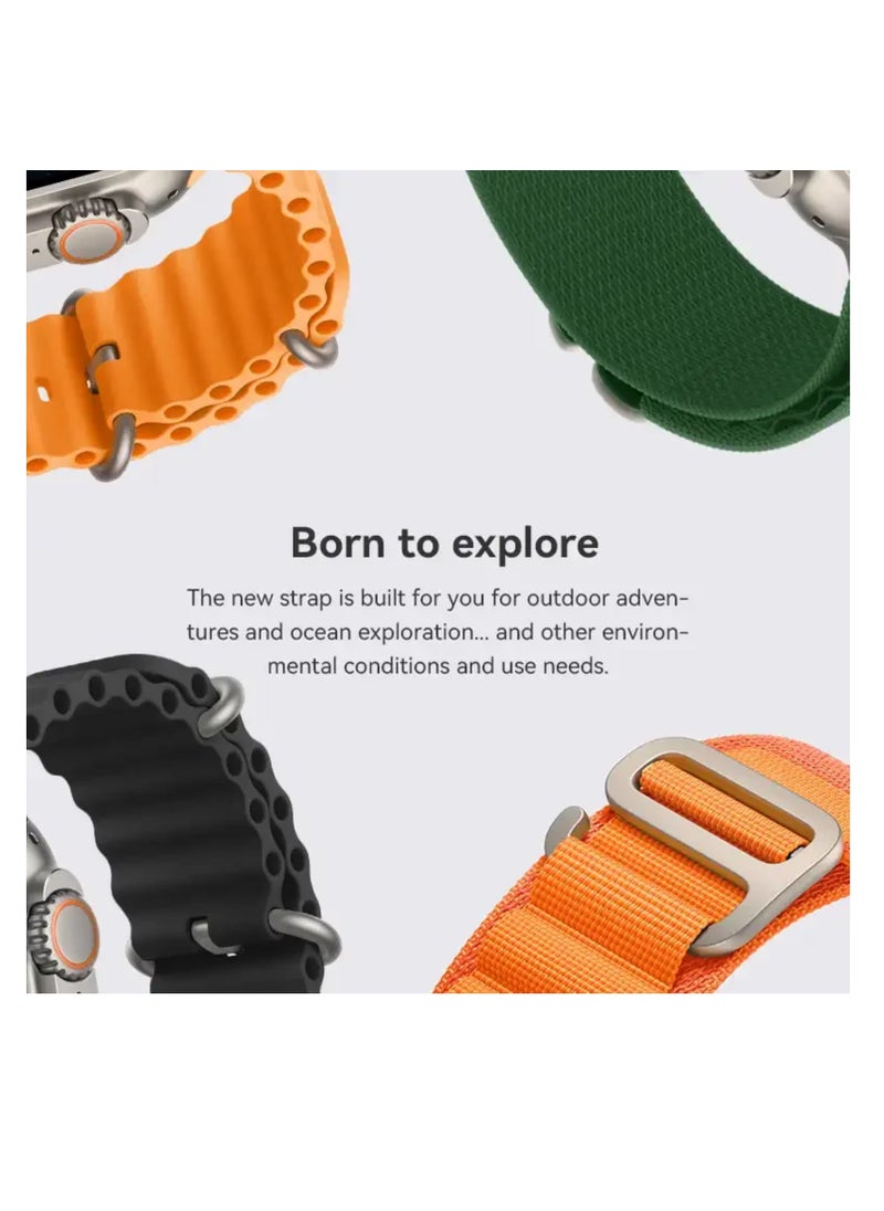 HW - Smart Watch HW9 Ultra 2 10 +1 Series 9 AMOLED display With Health Fitness Tracker Sport Watch Supports  NFC +addition Replacement Band  49MM-Multicolour - Image 1