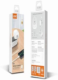 LDNIO LDNIO A2512Q Fast Charger Universal Plug With Lightning Cable And Mini Dual USB Ports For Iphone 18W - White 