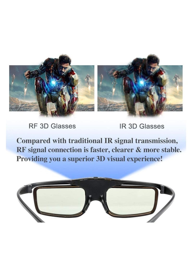 SYOSI - Rechargeable Active Shutter RF 3D Glasses, DELFINO RF 3D Glasses for Sony Epson Toshiba Sharp, Compatible with TDG-BT500A, SSG-5100GB, AN3DG40 - Image 1