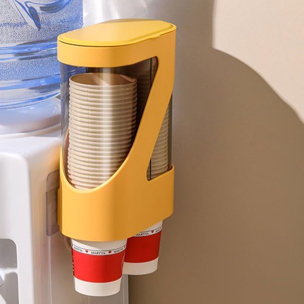Ameedarshan Wall Mounted Cup Dispenser Pull Type Cup Dispenser Paper Cup Holder for Home Kitchen Used for Water Dispenser WallMounted Storage Automatic Cup Storage Rack consistent - Image 3