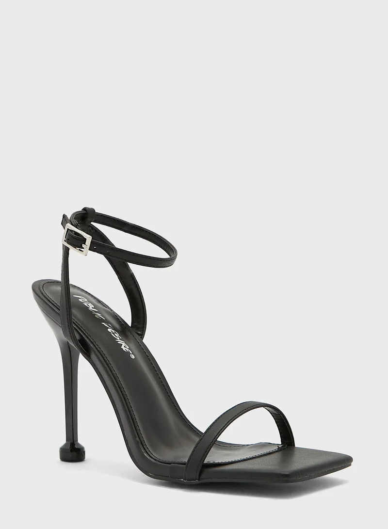 PUBLIC DESIRE Ida Wide Fit High Heel Sandals