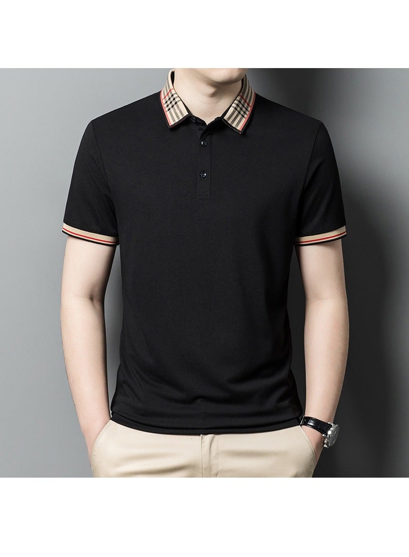 KUYING Business Casual Short Sleeved POLO T-shirt 