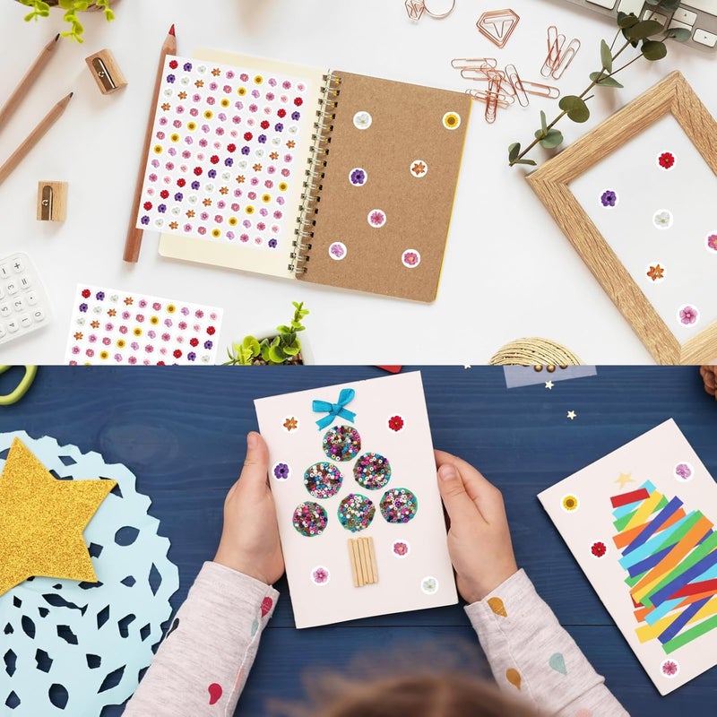 WANGHENG Starboling 2400 Pcs Small Stickers for Kids,Pink and Purple Mini Flower Stickers,10 Cute Designs Adhesive Sticker for Party Envelopes Scrapbook Gifts DIY Supplies,0.5in（Flower） Easy transit optimized build - Image 5