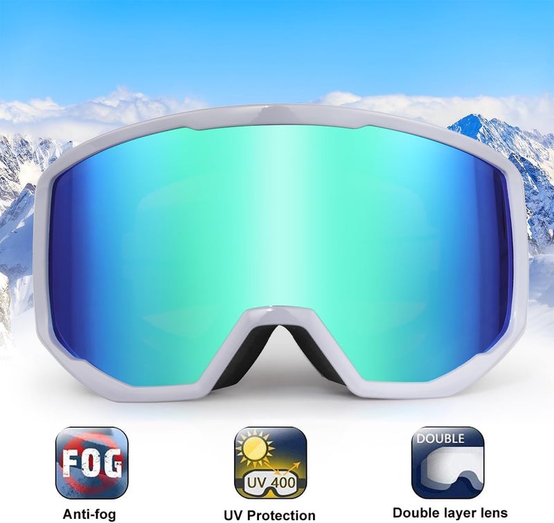 EXP VISION Ski/Snowboard Goggles for Men Women, OTG Snow Goggles Anti Fog UV Protection - Image 4