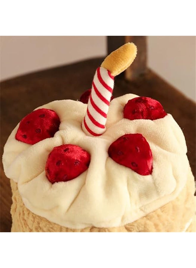 Birthday Cake Stuffed Animal Toy, Birthday Cake Collectable Plush Decoration 20 cm - Image 5