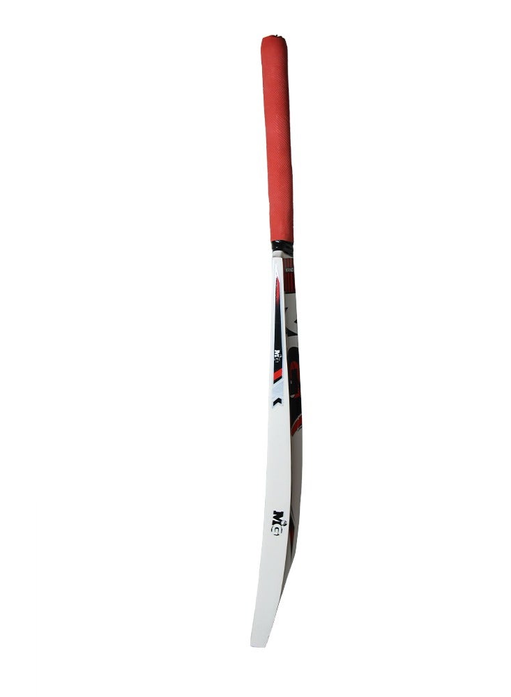 MG Popular Willow Classic Cricket Bat for Light/Hard Tennis Ball with Cover- Black/Red - Image 3