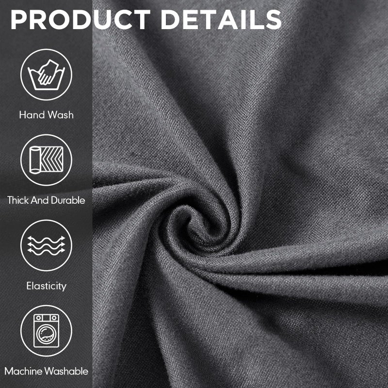 Breling 3 Pcs L Shaped Couch Covers for Sectional Corner Sofa Stretch 5 Seat Washable Corner Sofa Slipcover Sectional Couch Protector for Living Room(Light Gray,Milk Silk) - Image 4