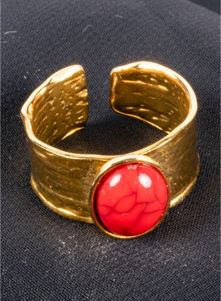 Red Stone Stainless Steel Free Size Golden Ring - pzsku/Z025E502223CC62CB5DC4Z/45/_/1742208096/7cc28af2-5482-4fd6-83e3-6a2d5d9da60e