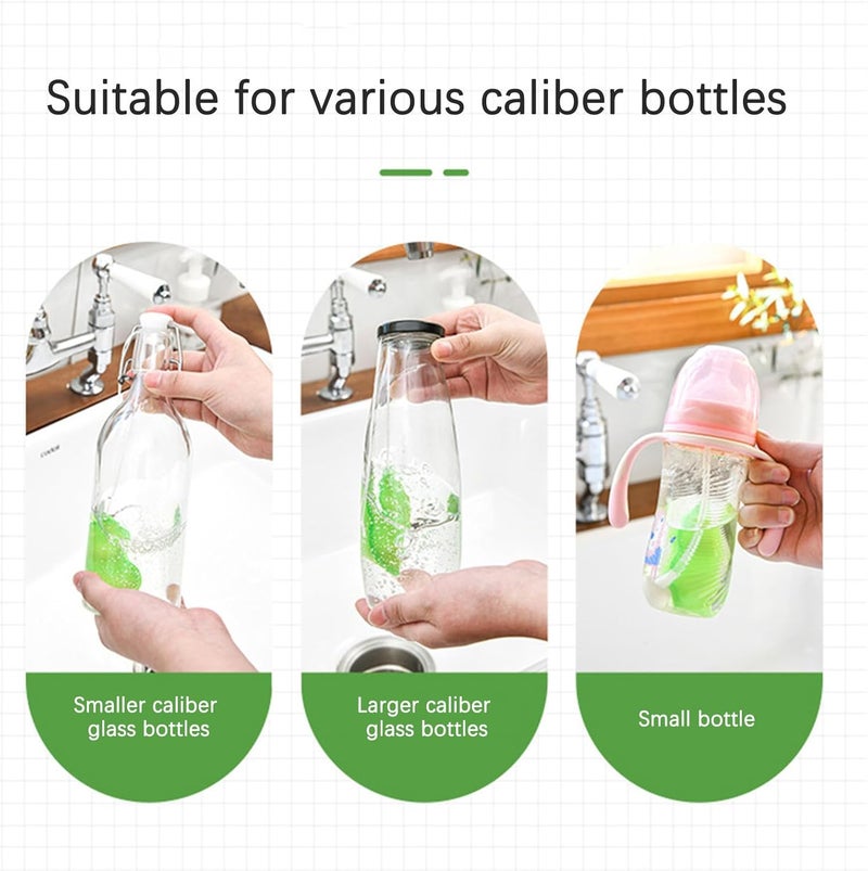 klarako Magic Beans Bottle Cleaner - Beans-Shaped Bottle Cleaning Sponge, 2023 New Heat Resistance Reuseable Bottle Cleaning Sponge for Internal Cleaning of Small Mouth Water Bottle (9pc) - Image 5
