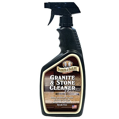 Parker Bailey Parker & Bailey Granite & Stone Cleaner - Countertop Kitchen Island Cleaning Spray Marble Tile Slate Quartz Daily Bathroom Counter -White, 24 Oz - Image 1